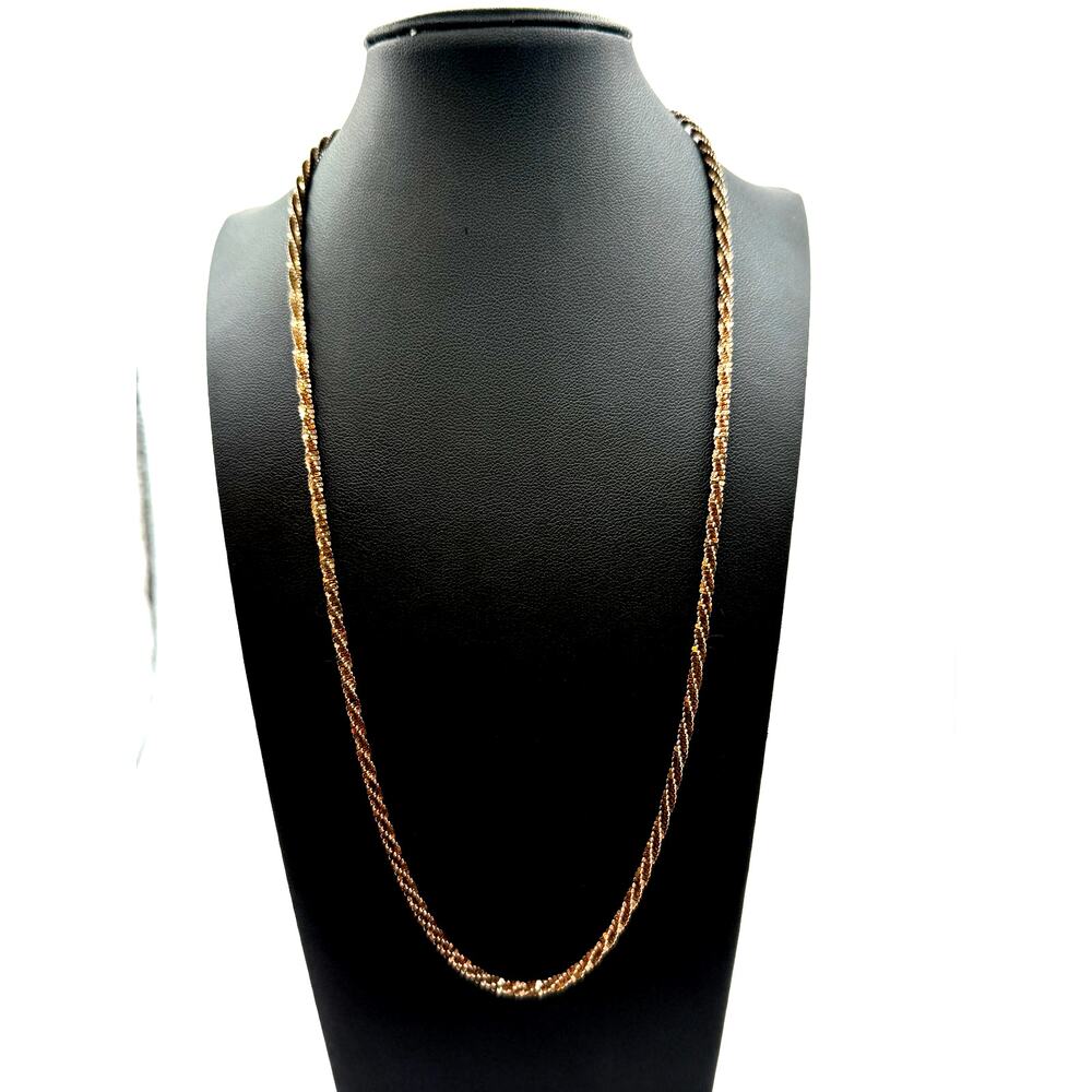 Vintage Italian Sterling Silver and Gold Necklace